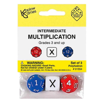 Koplow Games Intermediate Multiplication Dice, Ages 8-14 (KOP01554)