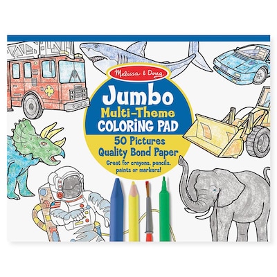 Melissa & Doug® Blue Jumbo Coloring Pad, Grades Toddler - 2