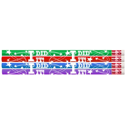 Musgrave I Did It! Motivational Pencils, Pack of 12 (MUS2464D)