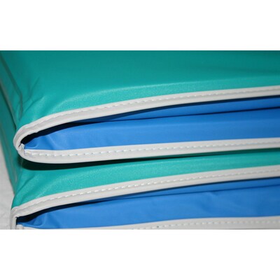 Peerless Plastics Heavy-Duty Kindermat Vinyl Rest Mat, 48" x 24", Blue/Teal (PZ-HDM302)