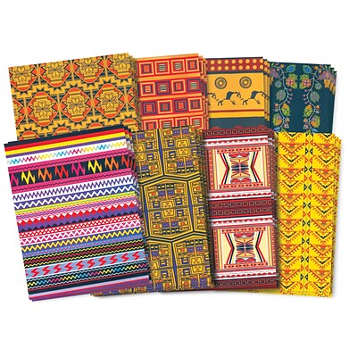 Roylco Native American Craft Paper, 8.5 x 11, Assorted Designs, 32 Sheets (R-15278)