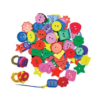 Roylco® Craft Accessories, Bright Buttons™, 1 lb. (R-2132)