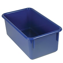 Romanoff Stowaway 5.5H x 13.5W Plastic Bin - No Lid, Blue (ROM12104)