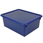 Romanoff Stowaway Letter Box 13.5"H x 10.75"W Plastic Bin With Lid, Blue (ROM16004)
