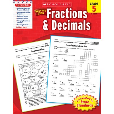 Scholastic Success with Fractions & Decimals, Grade 5
