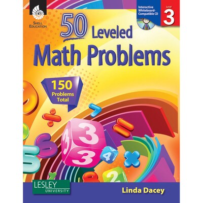 50 Leveled Math Problems w/CD, Level 3