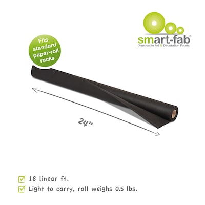 Smart-Fab® Fabric Roll, 24" x 18', Black