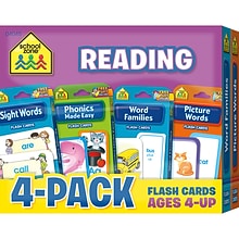 School Zone Reading Flash Cards, Ages 4 and Up, 224 Cards/Pack (SZP04045)