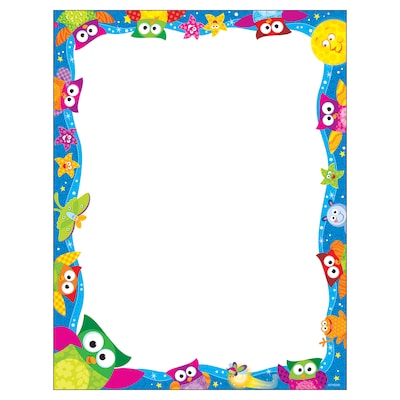 Trend Enterprises Owl-Stars! Terrific Papers, 8.5 x 11, Unruled, Multicolor, 50 Sheets/Pad (T-11422)