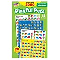 TREND® Playful Pets superSpots® and superShapes Stickers Variety Pack, 2000 Count (T-46929)