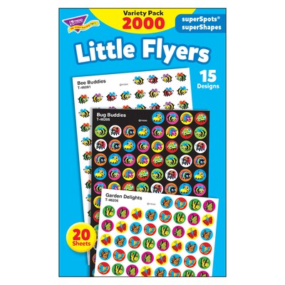 TREND® Little Flyers superSpots® and superShapes Stickers Variety Pack, 2000 Count (T-46931)