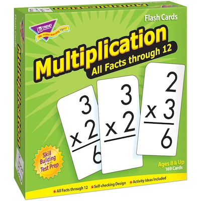 Multiplication 0-12 All Facts Skill Drill Flash Cards for Grades 3-8, 169 Pack (T-53203)