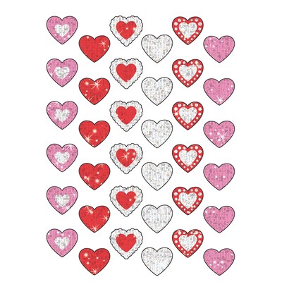 Trend Shimmering Hearts Sparkle Stickers, 72 CT (T-6306)