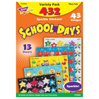 Trend Enterprises® Sparkle Stickers, School Days