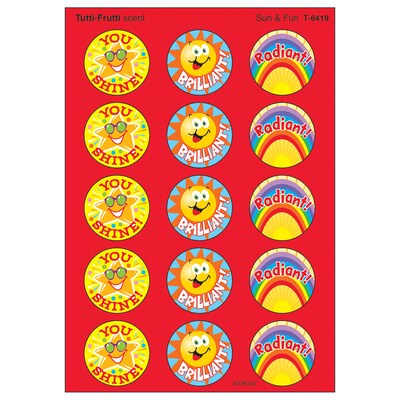 Trend Sun & Fun/Tutti-Frutti Stinky Stickers, 60 ct. (T-6419)