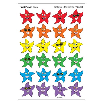 Trend Colorful Star Smiles/Fruit Punch Stinky Stickers, 96 ct. (T-83216)