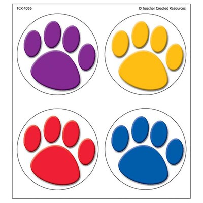 Wear Em Badges, Colorful Paw Prints