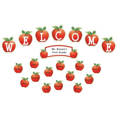 Teacher Created Resources Mini Bulletin Board Sets, Apples and Dots Welcome