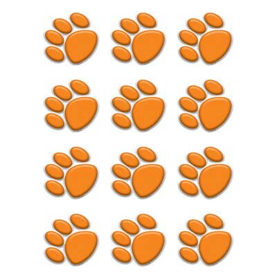 Teacher Created Resources Mini Accents, Orange Paw Prints
