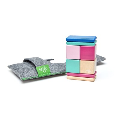 Tegu Wooden Blossom Pocket Pouch, Assorted, 8 Pieces (TEGPOPBSM607T)