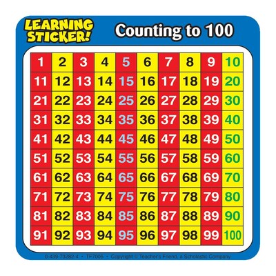 Scholastic Counting to 100 Learning Stickers, 20 ct. (TF-7005)