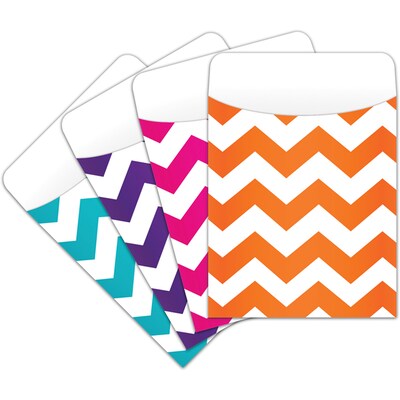 Top Notch Teacher Products Teaching Chevron Peel & Stick Pocket, 25/Pack (TOP6075)