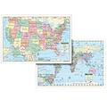 Kappa Map Group Laminated U.S. & World Wall Maps, 40 x 28 (UNI2517627)