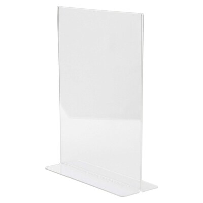 AdirOffice Sign Holder, 8.5" x 11", Clear Acrylic, 6/Pack (639-8511-6-TS)
