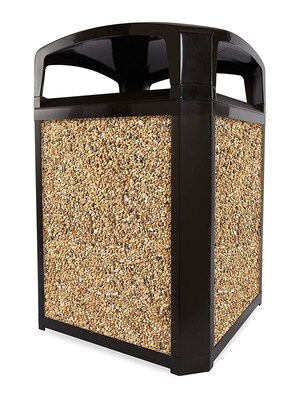 Rubbermaid® Landmark Series Dome-Top Trash Containers, Rock Panels For 35 Gallon Container, 4/Case (FG400300ROCK)