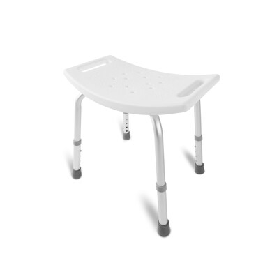 Medical Heavy-Duty Spa Bathtub Tool-Free Assembly Adjustable Height Shower Chair Bath Seat Bench, Wh