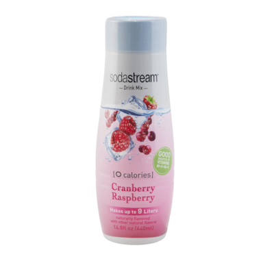 SodaStream Cranberry Raspberry Zero Calorie Sparkling Drink Mix, 440ml