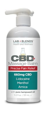 Lab Blends, CBD Massage Balm, 660MG, 11.6 oz