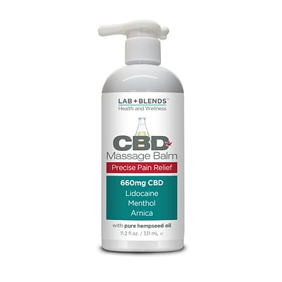Lab Blends, CBD Massage Balm, 660MG, 11.6 oz