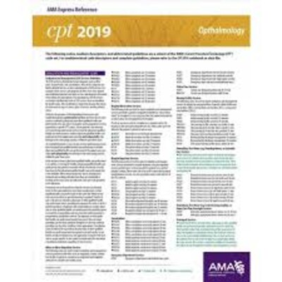 AMA ERC-CPT 2019 Ophthalmology