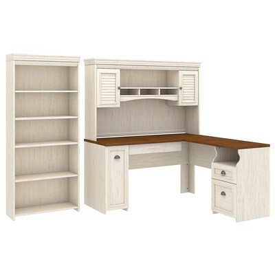 Bush Furniture Fairview L Shaped Desk With Hutch And 5 Shelf