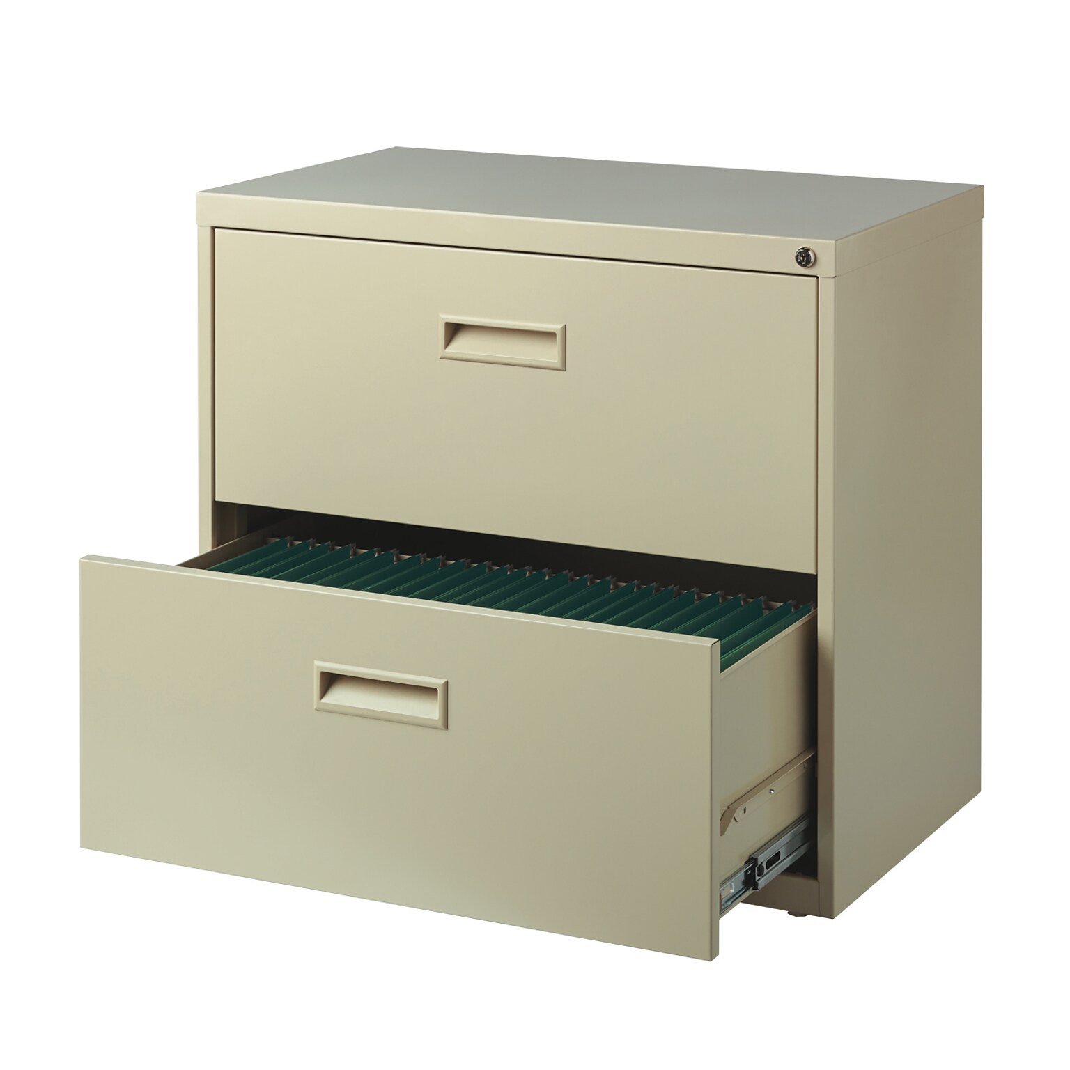 Space Solutions 2-Drawer Lateral File Cabinet, Letter-Width, Putty, 30 Wide (19295)