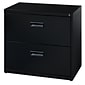 Space Solutions 2-Drawer Lateral File Cabinet, Letter-Width, Black, 30" Wide (19296)