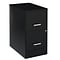 Space Solutions 2-Drawer File Cabinet, Letter-Width, Black, 22 Deep (20226)