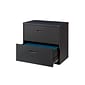 Space Solutions 2-Drawer Lateral File Cabinet, Letter-Width, Charcoal, 30" Wide (20228)