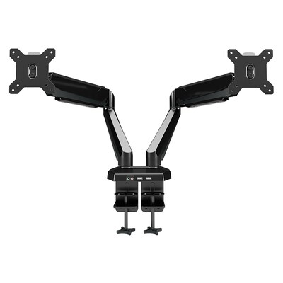 Bush Business Furniture Adjustable Dual Monitor Arm, Satin Black (AC99832-03)