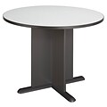 Bush Business Furniture 42 Inch Round Conference Table, Slate/Graphite Gray, Installed (TB84242AFA)