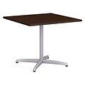 Bush Business Furniture Conf Tables 36 Square Conf Table - Metal X Base, Mocha Cherry, Installed (99TBX36SMRSVKFA)
