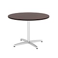 Bush Business Furniture 42W Round Conference Table with Metal X Base, Harvest Cherry, Installed (99TBX42RCSSVKFA)