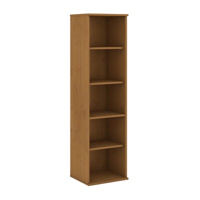 Bush Business Furniture 66H 5 Shelf Narrow Bookcase, Natural Cherry (BK6618NC)