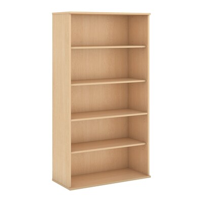 Bush Business Furniture 72H 5 Shelf Bookcase, Natural Maple, Installed (BK7236ACFA)