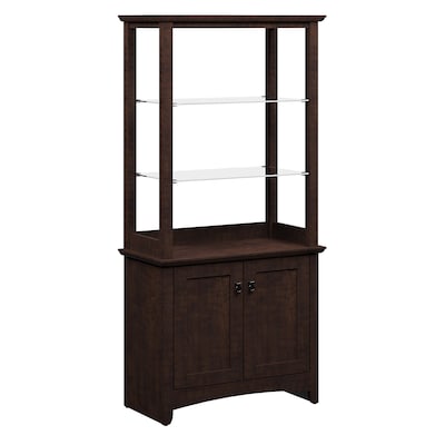 Bush Furniture Buena Vista 2-Door Tall Library Storage, Madison Cherry