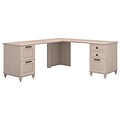 kathy ireland® Home by Bush Furniture Volcano Dusk L Shaped Desk with 2 Pedestals, Driftwood Dreams (ALA008DD)