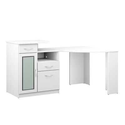 Bush Furniture Vantage Corner Desk, Pure White (HM66115A-03K)