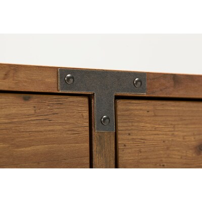 kathy ireland® Home by Bush Furniture Ironworks 48W Writing Desk, Vintage Golden Pine (KI50101-03)