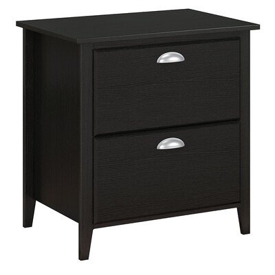 kathy ireland® Home by Bush Furniture Connecticut Lateral File Cabinet, Black Suede Oak (KI40104-03)